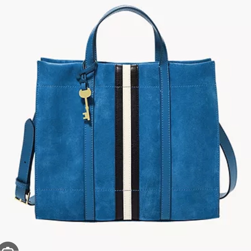 COPY - Fossil Carmen Shopper in Malibu Blue (NEW WITH TAGS, Still in shipping p…